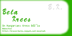 bela krecs business card